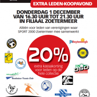 Speciale verenigingsavond bij Sport2000