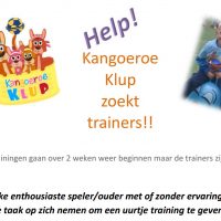 Help! Kangoeroe Klup zoekt trainers!!