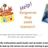 Update Kangoeroe Klup trainers gezocht!